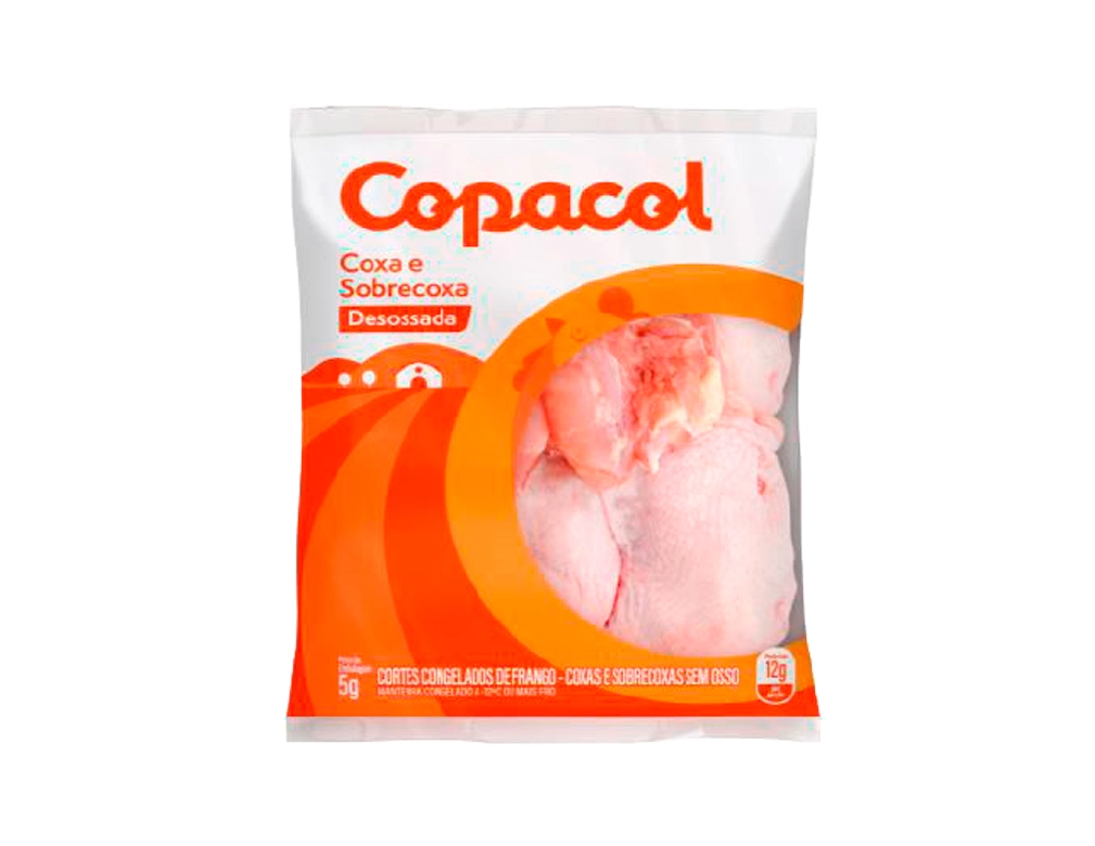 FILÉ DE COXAS E SOBRECOXAS DE FRANGO CONGELADO COPACOL (CX 16 KG)